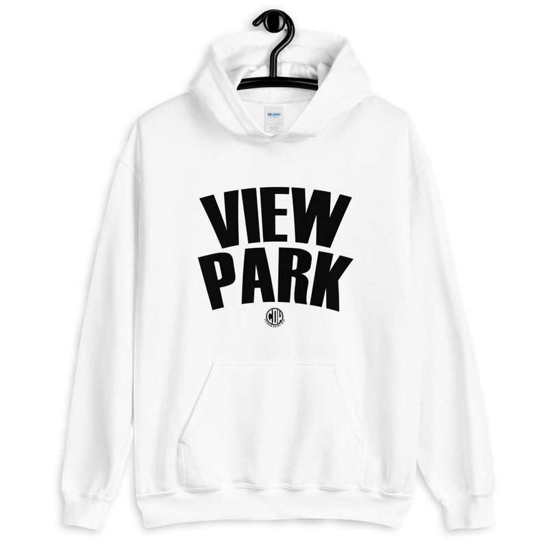 View Park Black Print Hoodie