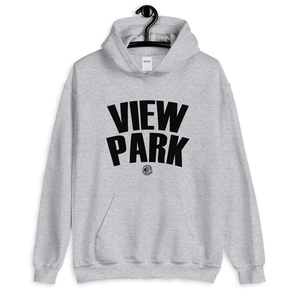 View Park Black Print Hoodie