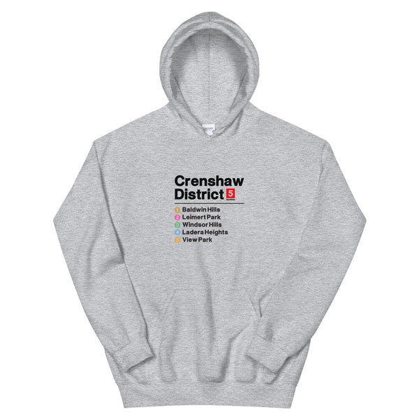 Crenshaw District Metro Black Print Hoodie