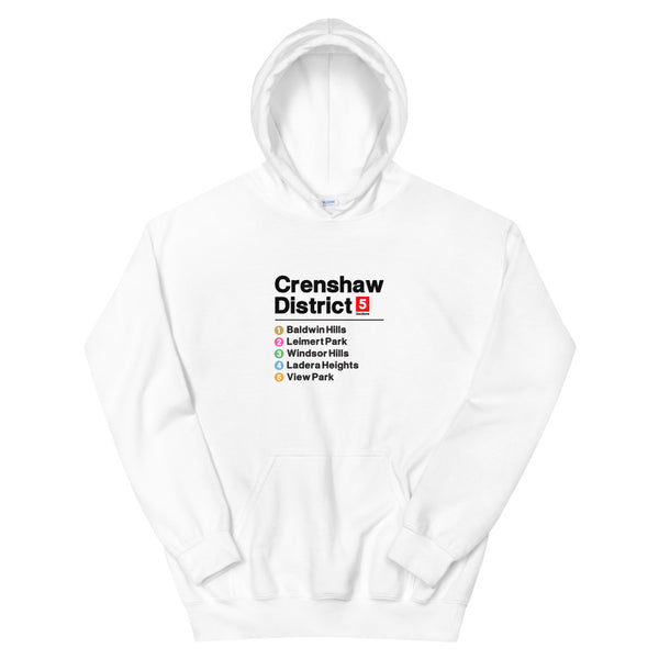 Crenshaw District Metro Black Print Hoodie Crenshaw District Wear